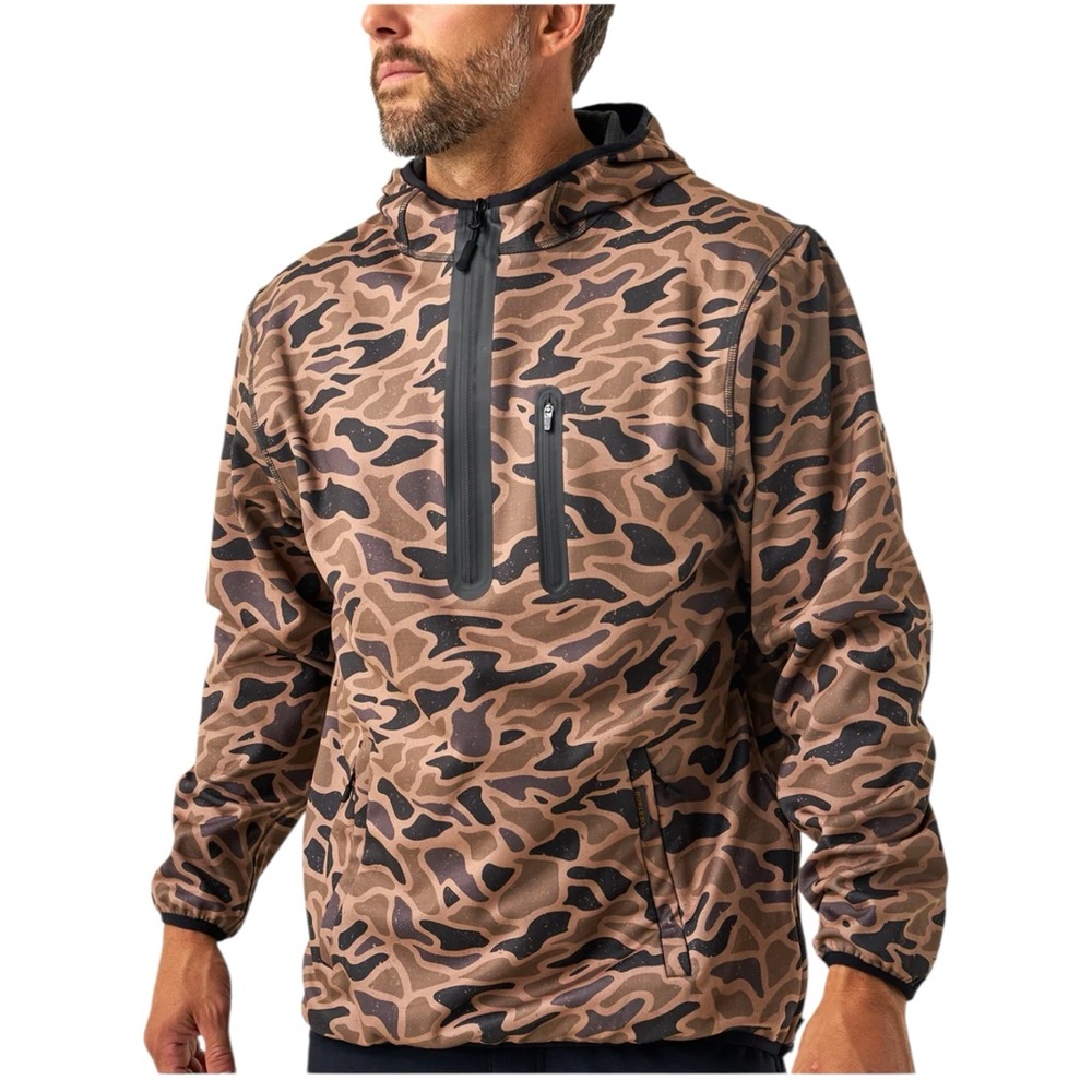 Burlebo Duke Tech Mid-layer Pullover Sz Large Gauge Camo